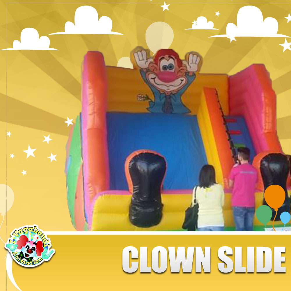gonfiabili-liguria-clown-slide
